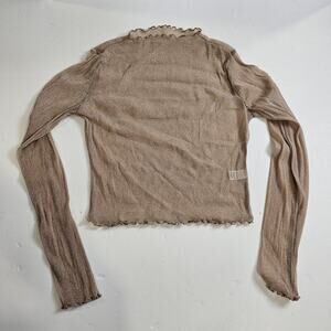 Sheer Metallic Mesh Gold Medium Top